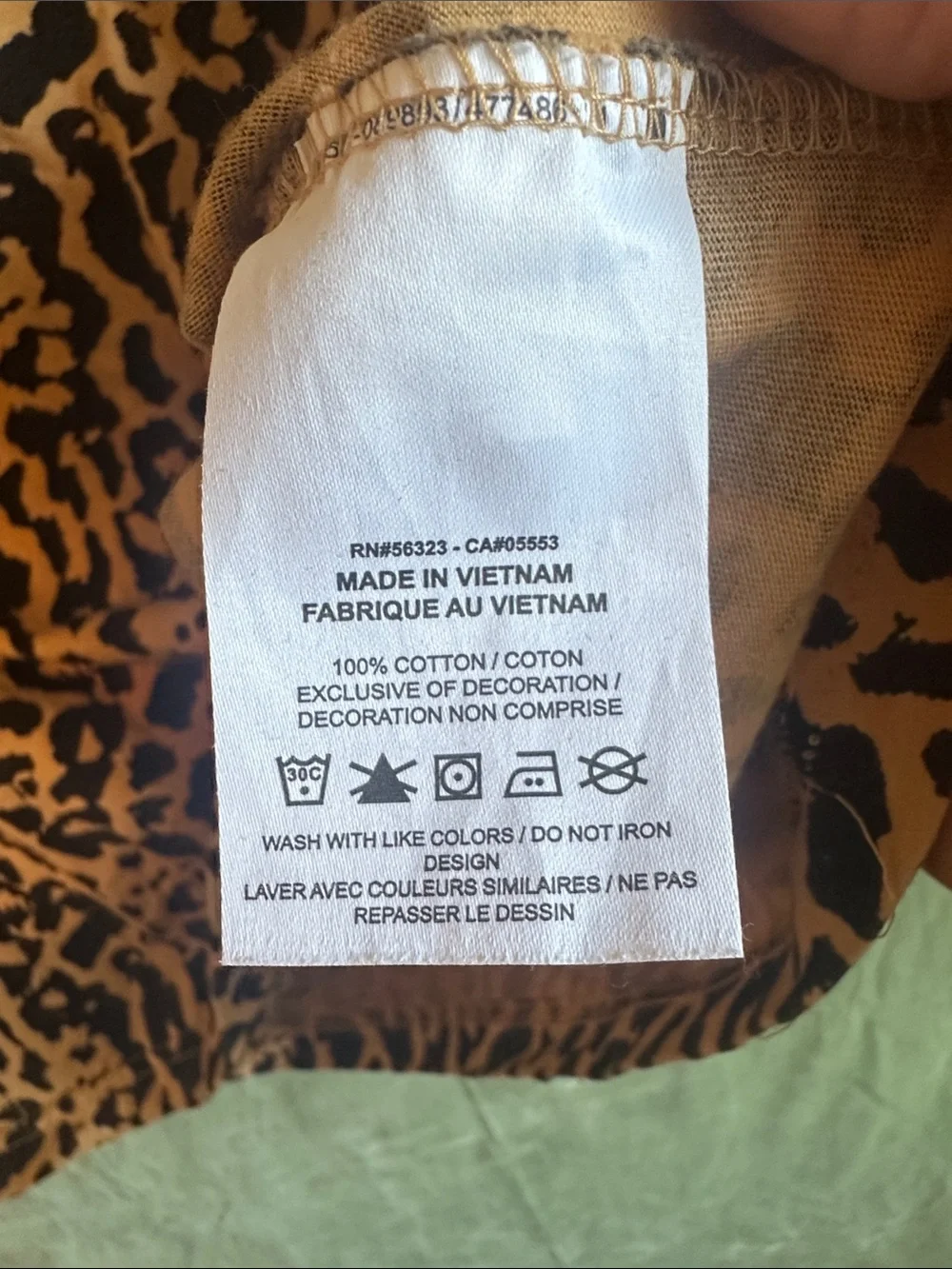 #935 Nike Women’s Leopard Print Long-Sleeve Crew - Peach and Black